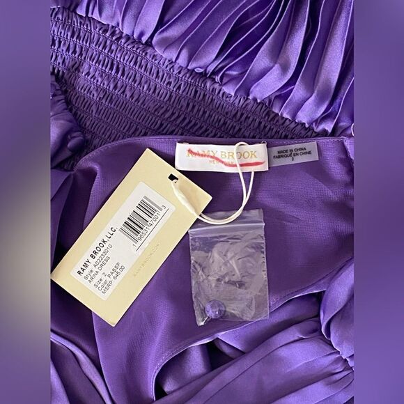 Ramy Brook Arina Halter Neck Pleated Maxi Dress size 2 - Picture 10 of 11